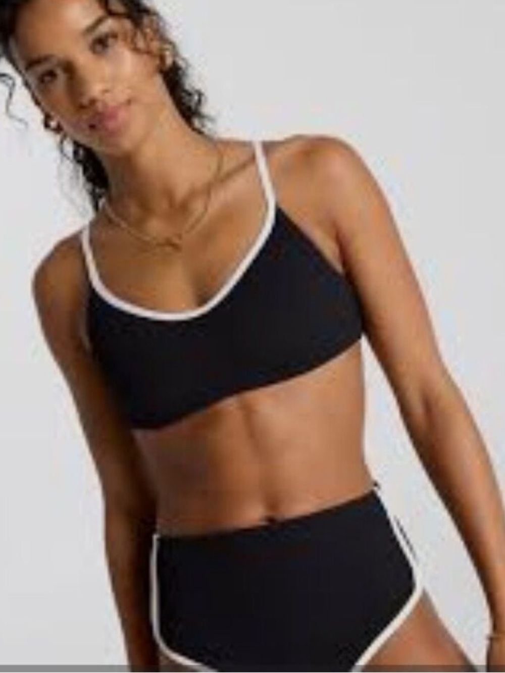 Calia Womens Strappy Open Back Bikini Top Size XS